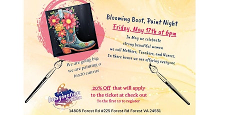 Blooming Boot, Paint Night