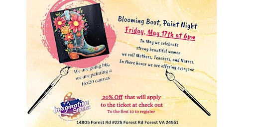 Imagem principal do evento Blooming Boot, Paint Night