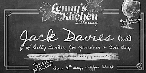 LENNYS KITCHEN presents JACK DAVIES (WA) & special guests primary image