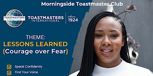 Image principale de Morningside Toastmasters Meeting: (In-Person) Open to the Public May 9th