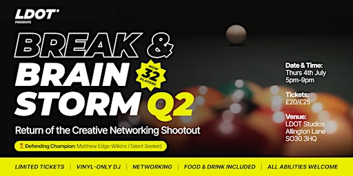 Imagem principal de Break & Brainstorm: Return of the Creative Networking Shootout
