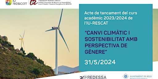 Imagem principal de IU RESCAT  - "CANVI CLIMÀTIC I SOSTENIBILITAT AMB PRESPECTIVA DE GÈNERE"