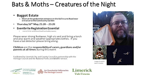 Imagem principal do evento Bats and Moths - Creatures of the Night