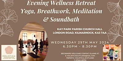 Imagem principal do evento Evening Wellness Retreat - Yoga, Meditation, Breath Work and Sound Bath
