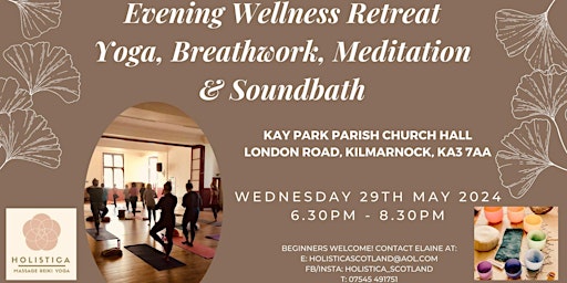Imagem principal de Evening Wellness Retreat - Yoga, Meditation, Breath Work and Sound Bath