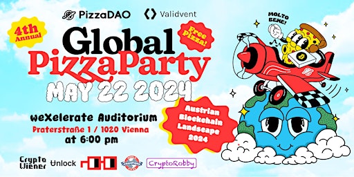 Immagine principale di Global Pizza Party by Pizza DAO & Austrian Blockchain Landscape 2024 