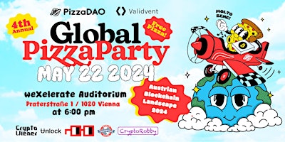 Hauptbild für Global Pizza Party by Pizza DAO & Austrian Blockchain Landscape 2024