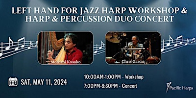 Harp and percussion duet concert and workshop primary image