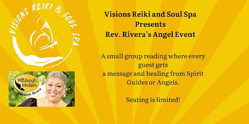 Imagem principal do evento Visions Reiki and Soul Spa presents: Rev. Rivera's Angel Event