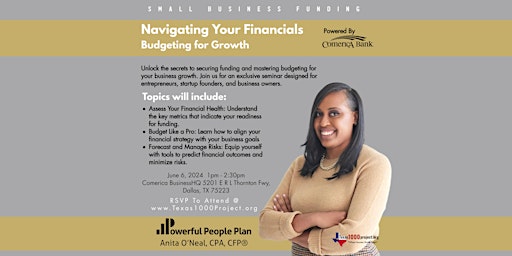 Imagem principal do evento "Navigating Your Financials: Budgeting for Growth"