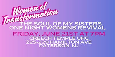 Hauptbild für Women of Transformation Women's One-Night Revival