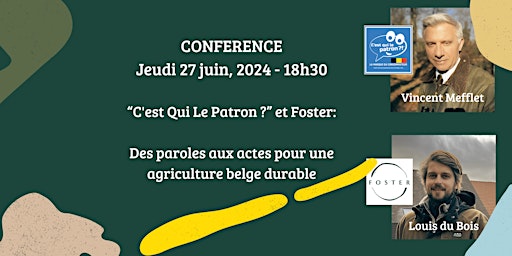 Hauptbild für Conférence "C'est qui le patron ?" @ Foster jeudi 27/06/24