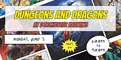 Primaire afbeelding van Dungeons and Dragons @ Dorchester Brewing Co (Ages 21+)
