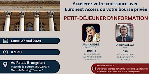 Hauptbild für Accélérez votre croissance avec Euronext Access ou votre bourse privée
