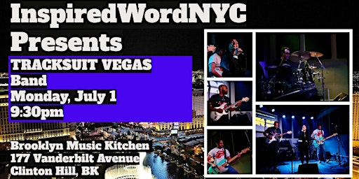 Imagen principal de InspiredWordNYC Presents Tracksuit Vegas Band at Brooklyn Music Kitchen