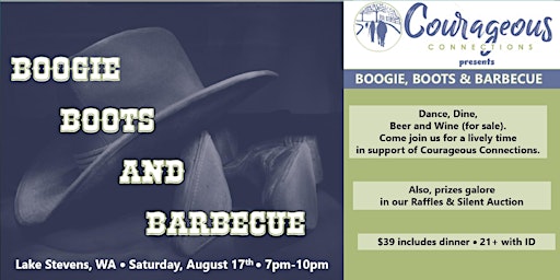 Imagem principal de Boogie, Boots and Barbecue presented by Courageous Connections