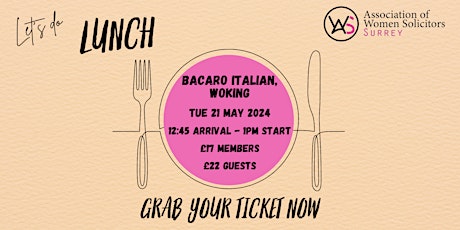 AWS Lunch at Bacaro, Woking - 21 May 2024