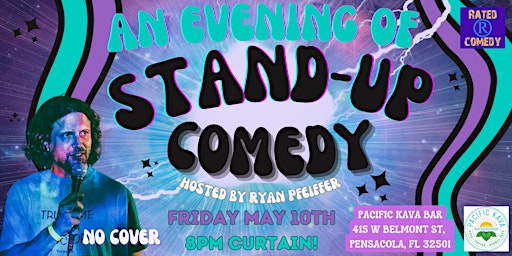Immagine principale di Friday Night Comedy Pacific Kava Downtown Pensacola Hosted By Ryan Pfeiffer 