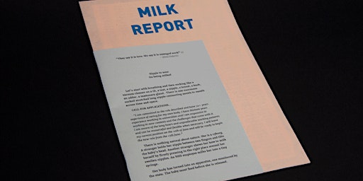 Imagem principal do evento A Special Live Performance Reading of MILK REPORT by Conway and Young