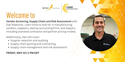 Vendor Screening, Supply Chain and Risk Assessment with Dan Radomski primary image