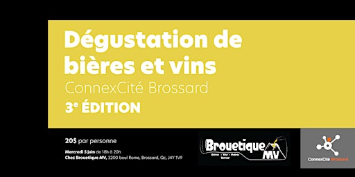 Hauptbild für 6 @ 8 Réseautage et dégustation de bières, cidres et vins québécois