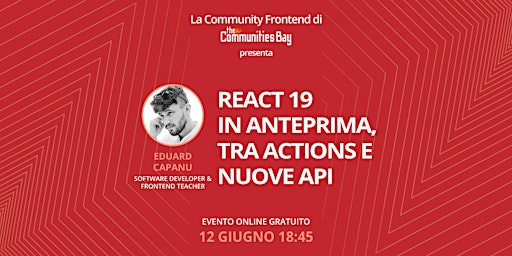 React 19 in anteprima, tra Actions e nuove API・Frontend TCB 6 primary image