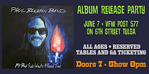 Hauptbild für Paul Benjaman Album Release Show - Tulsa VFW - 6/7/24