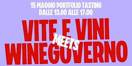Portfolio Tasting - Vite&Vini X WineGoverno