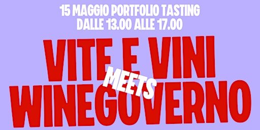 Imagem principal do evento Portfolio Tasting - Vite&Vini X WineGoverno