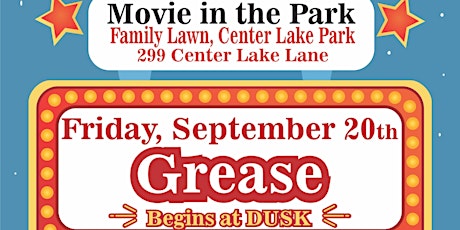 September Movie Night in The Park: Grease