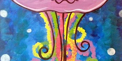 Innocent Jellyfish Friend - Family Fun - Paint and Sip by Classpop!™ primary image