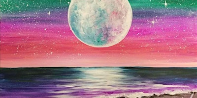 Primaire afbeelding van Seaside Twilight Moonlight - Paint and Sip by Classpop!™