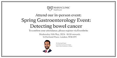 Spring gastroenterology networking event: Detecting bowel cancer