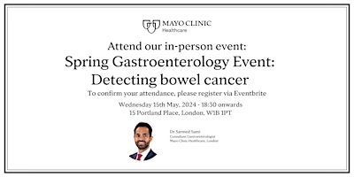Imagen principal de Spring gastroenterology networking event: Detecting bowel cancer
