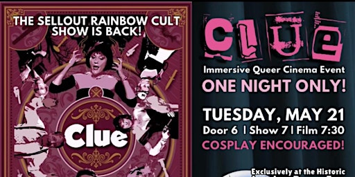 Imagem principal do evento Clue 2.0: An Immersive Queer Cinema Event