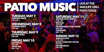 Patio Music — LIVE at the MadLife Grill Patio Stage — FREE EVENT