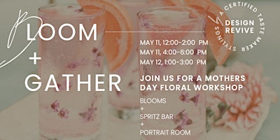 Imagen principal de Bloom + Sip + Gather for an unforgettable Mother’s Day floral workshop