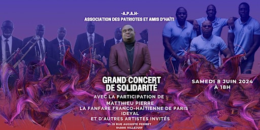 Imagem principal do evento Concert de solidarité -  A.P.A.H