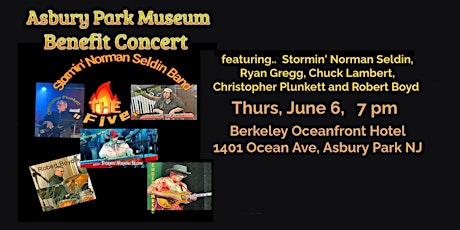 Asbury Park Museum Benefit Concert with Stormin' Norman Seldin's THE FIVE
