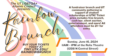 Image principale de Rainbow Fundraiser Brunch presented by the UT LGBTQA+ Alumni Council