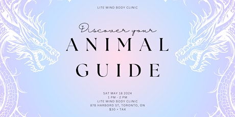 DISCOVER YOUR ANIMAL GUIDE WORKSHOP