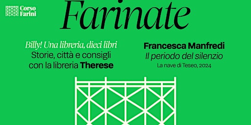 Imagen principal de Farinate / Billy! con libreria Therese + incontro con Francesca Manfredi