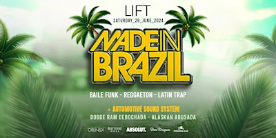 MADE IN BRAZIL | Saturday 29 June | LIFT Brussels primary image