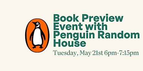Book Preview Event with Penguin Random House
