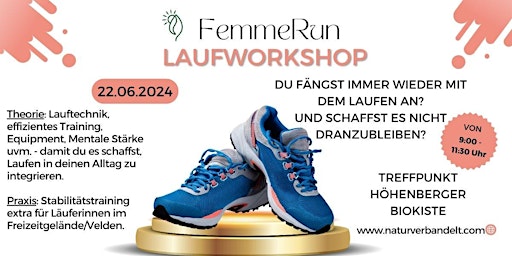 Hauptbild für FemmeRun Workshop - für Läuferinnen die durchstarten wollen!
