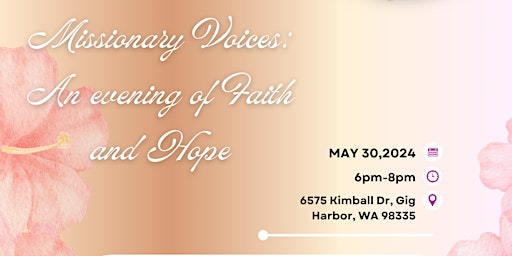 Missionary Voices: An Evening of Faith and Hope primary image