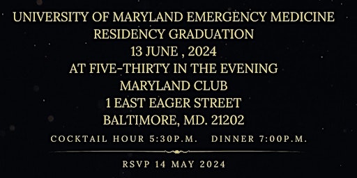 Imagem principal de University of Maryland Emergency Medicine Residency Graduation