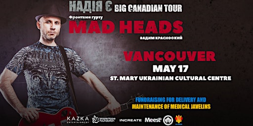 Image principale de Вадим Красноокий (MAD HEADS) | Vancouver -  May 17 | BIG CANADIAN TOUR