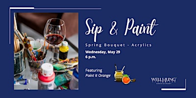 Imagem principal de Sip & Paint - Spring Bouquet - Acrylics