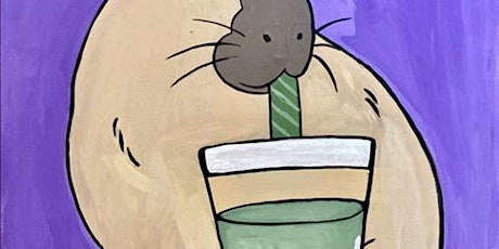 Happy Capybara with Kids - Family Fun - Paint and Sip by Classpop!™